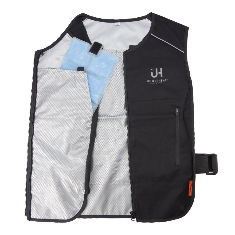 Underheat Biocool PCM koelvest onder leer